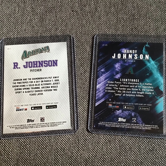 Randy Johnson 2016 Topps Bunt 16-Special Insert Unique Unis & Lightforce-Arizona - Picture 4 of 4